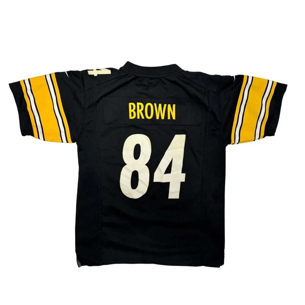 Nike Pittsburgh Steelers Antonio Brown 84 Jersey Kids Large 14/16 Black Gold NFL